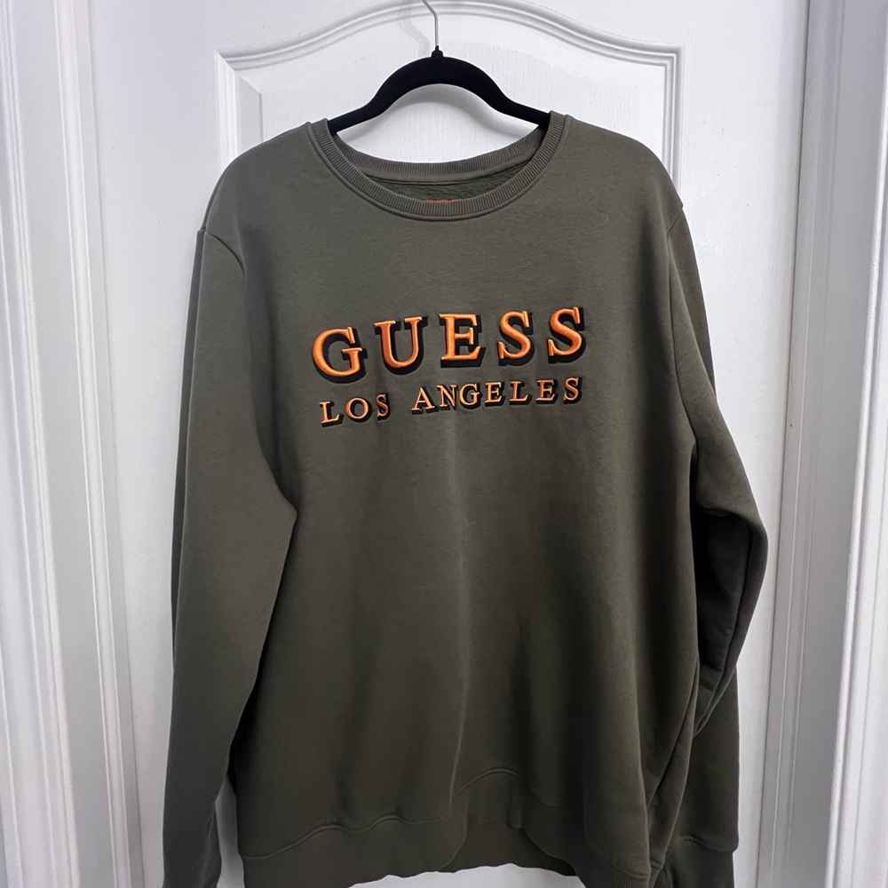 GUESS Men's Olive Sweater XL